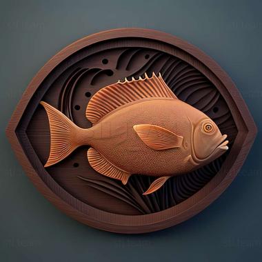 3D модель Acanthurus dussumieri (STL)